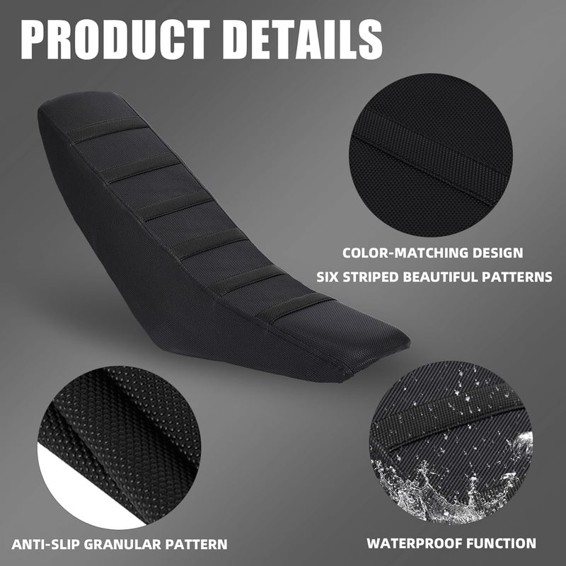 BAOUFF Seat Cover for Tutti,Waterproof Non-Slip Cushion Cover for Tuttio Electric Dirt Bike Soleil 01 and Ebike ICT-Black - Image 4